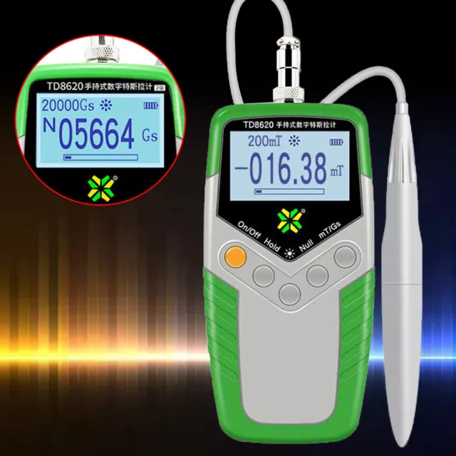 Handheld Tesla Gauss Meter Magnetometer Digital Magnetic Field Tester Flux Meter Handheld Tesla Gauss Meter Magnetometer Digital Magnetic Field Tester Flux Meter