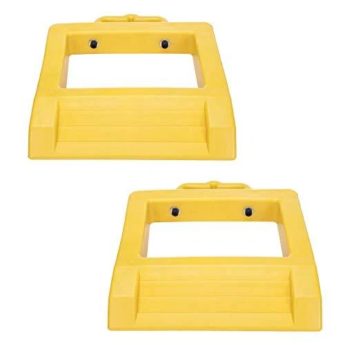 Pallet Truck Chock Heavy Duty Pallet Jack Stopper 14.2" Length x Double Yellow