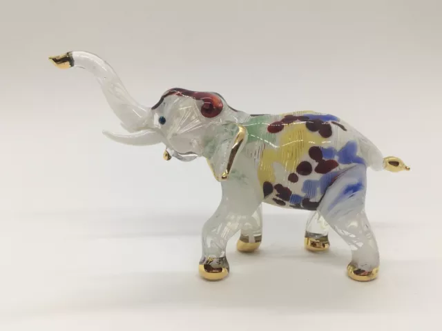 Elephant Blown Glass Hand Blowing Art gifts Figurine Animals Decor Cute Souvenir