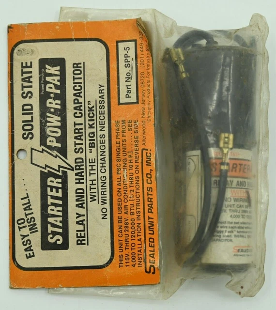 SPP5 Relay & Hard Start Capacitor Starter POW-R-PAK by SUPCO New in Package
