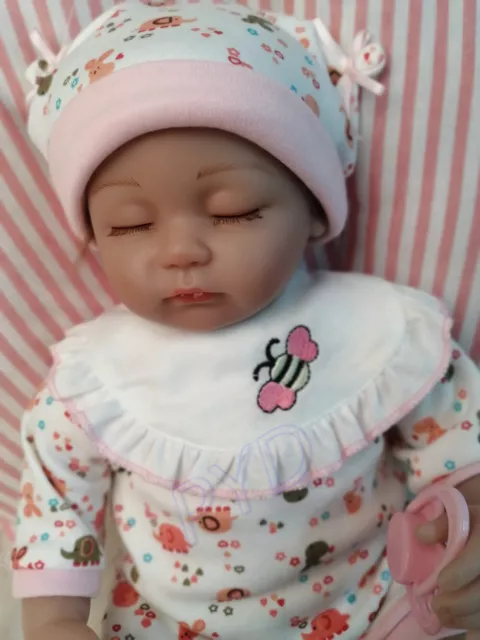 Handmade Realistic Reborn Baby Dolls Vinyl Silicone Newborn Girl Doll Kids Gift 2