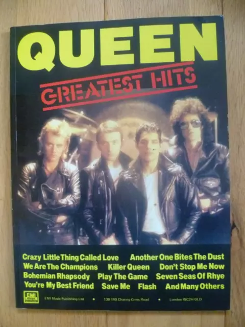 QUEEN GREATEST HITS SHEET MUSIC SONG BOOK *RARE* 1981 1st ED EMI FREDDIE MERCURY