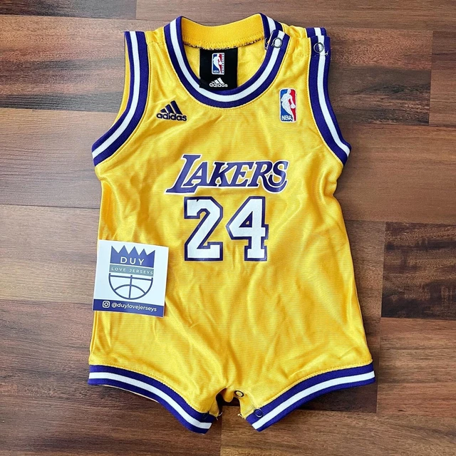 LA LOS ANGELES LAKERS NBA ADIDAS KOBE BRYANT JERSEY ROMPER INFANT SZ 12