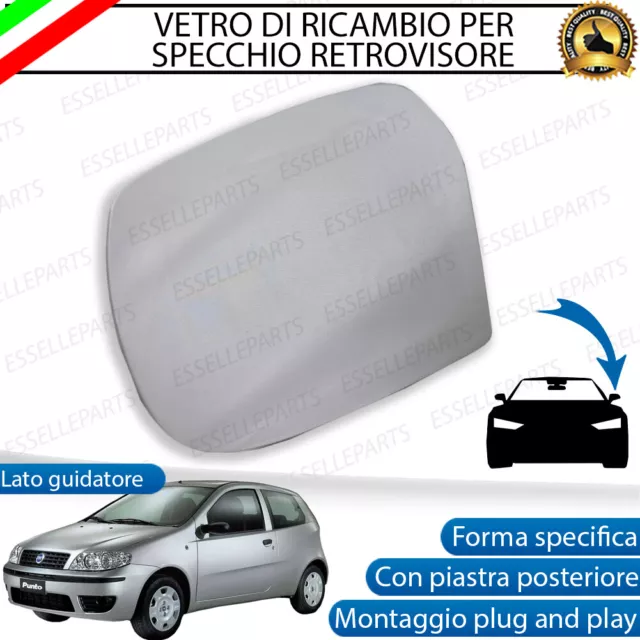 Specchietto Fiat Punto Classic Dal 2007 Vetro Specchio Retrovisore Lato Guida