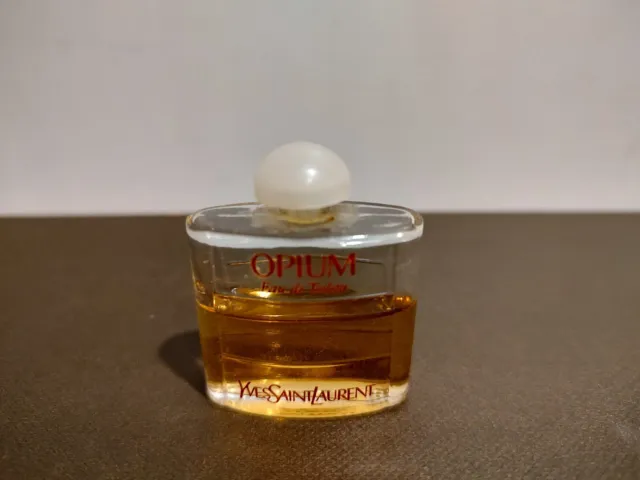 Vintage YSL OPIUM PARFUM Mini Travel Perfume 0.26 Fl Oz Glass Container