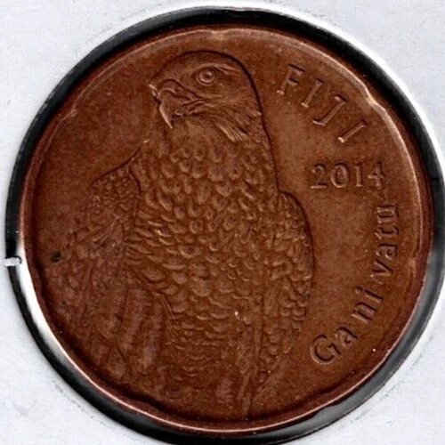 2014 Fiji Circulated Eagle and Ceremonial Bowl Two Dollar coin!