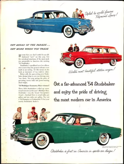 1954 Studebaker Vintage Magazine Print Ad Nostalgia a8