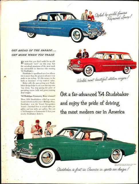 1954 Studebaker Vintage Magazine Print Ad Nostalgia a8