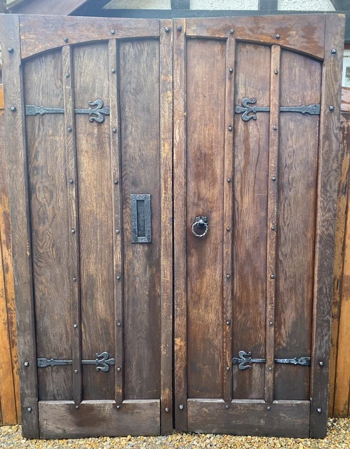 Oak Double Doors French Doors Antique Pair Of Doors Church Doors Gothic 3