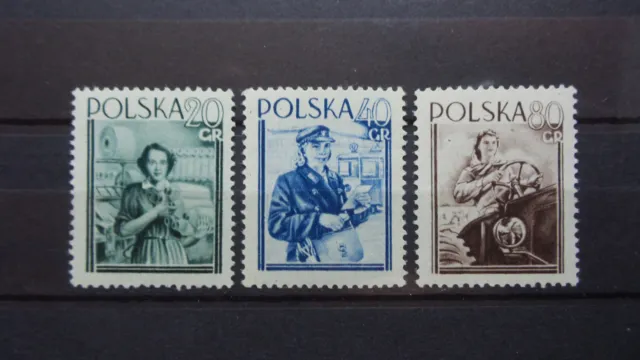 Polen 1954 / Kat. Fischer Nr. 701 - 703  Postfrisch / MNH (**)