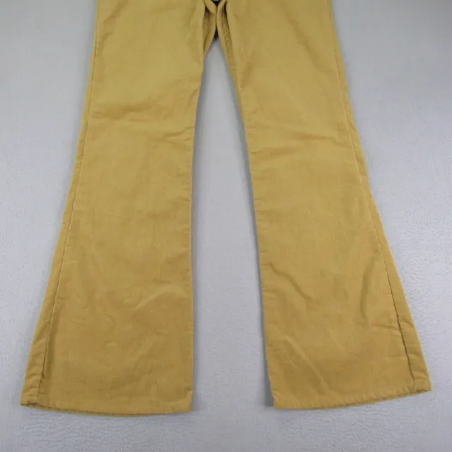 Vintage Levis Pants Womens 31x33 Khaki Corduroy Flare 70s Talon Zip Bell Bottom 3