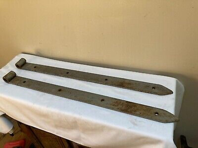 Strap Hinges Barn Door Antique Pair 31"  Forged Iron Great Look