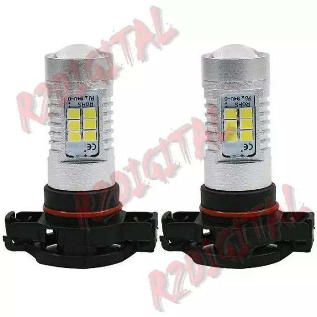 Kit Lampade Led H16 Eu Fari Coppia 6000K Bianco Puro 21 Smd Posizione Auto Targa