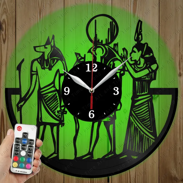 LED Vinyl Clock Ancient Egyptian religion LED Wall Art Clock Original Gift 5097