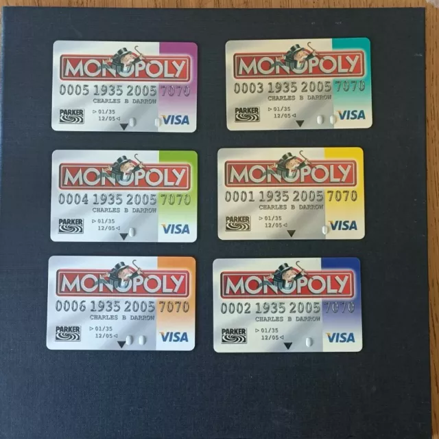 Monopoly Electronic Banking Replacement Credit Cards X6 2006