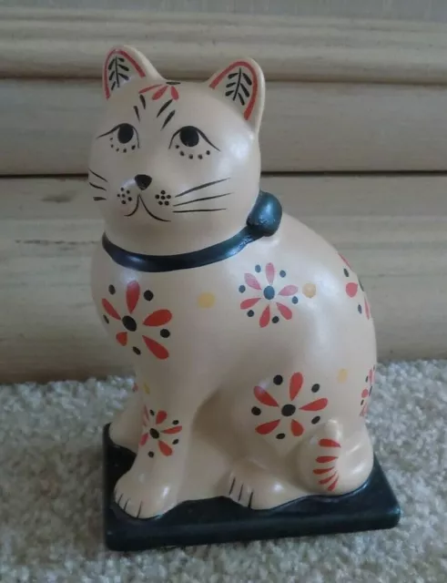 Hand Painted Cat Figurine