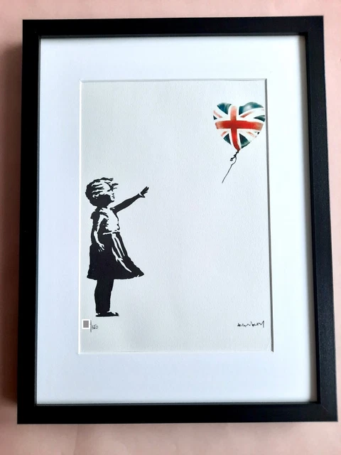 Banksy Original M Arts Edition Lithographie Signée Numérotée /150 + CADRE INCLUS