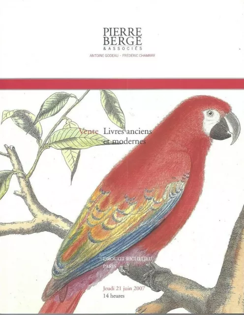 Livres Anciens Et Modernes Catalogue Vente Berge 21/06/2007