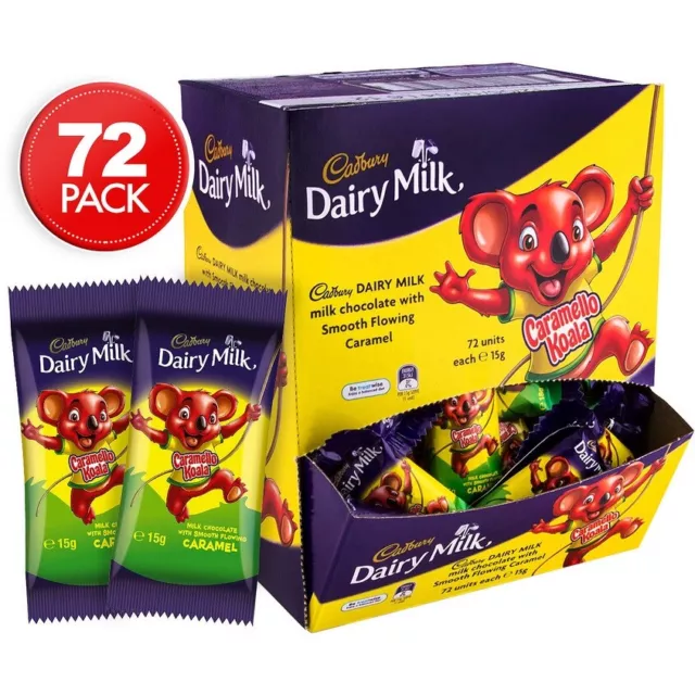 Bulky 72x Cadbury Caramello Koala Chocolate School Treat Snack Share Party Bars