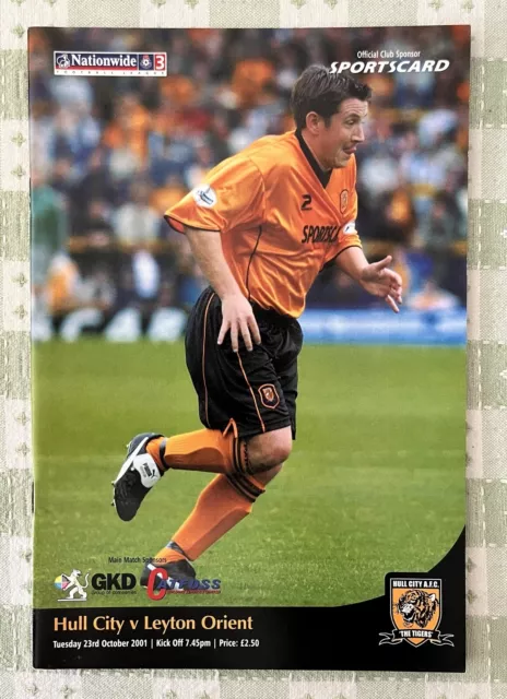 Football Programme - Hull City AFC v Leyton Orient - Division 3 - 23rd Oct 2001