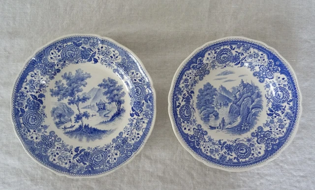 2 ASSIETTES Burgenland Villeroy et Boch bleu 670323