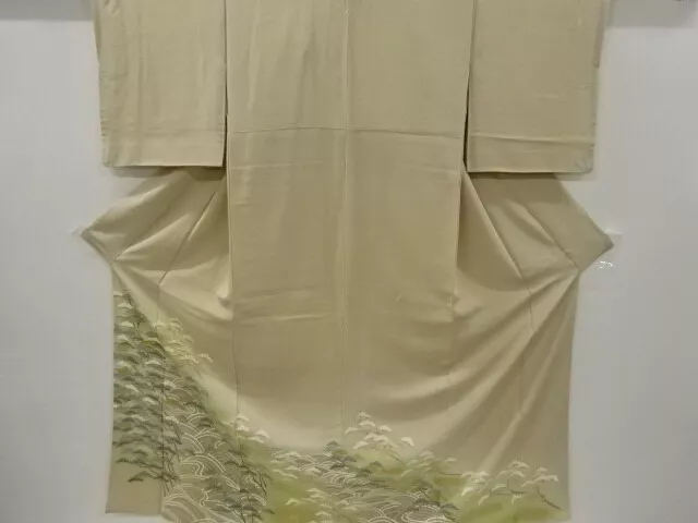 6311129: Japanese Kimono / Vintage Iro-Tomesode / Embroidery / Kinsai / Rough Wa