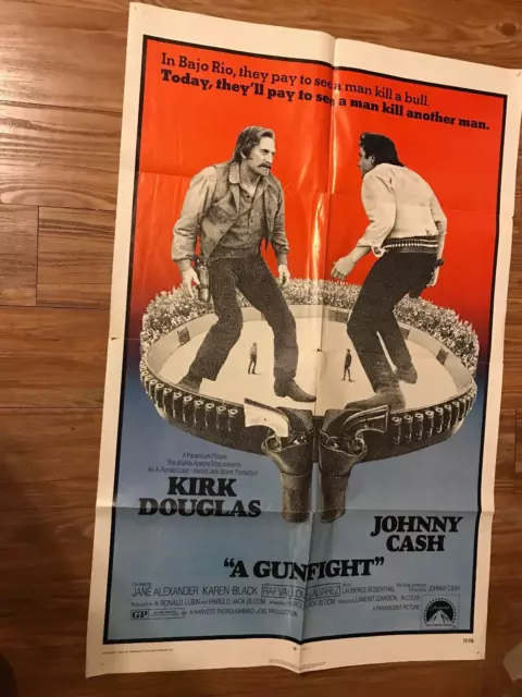 A Gunfight movie poster original 1971 Johnny Casy Kirk douglas