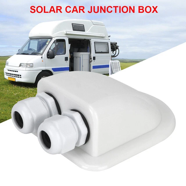 SOLAR PANEL ROOF Top Double Cable Entry Gland Box Motorhome Camper RV
