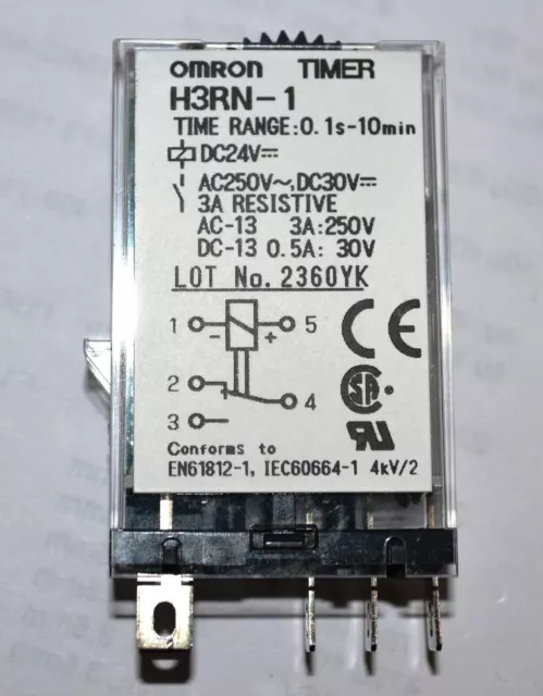 Omron H3RN-1 Solid-state Timer 0.1 sec...10 min    24 VDC 250 VAC TESTED