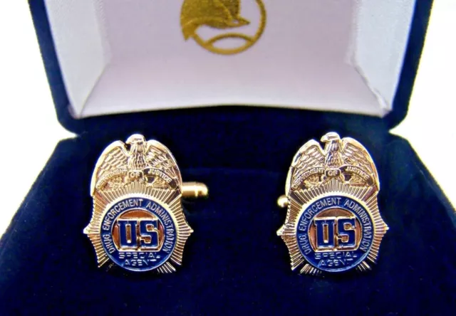 Department of Justice DEA Drug Enforcement Administration Cufflinks - Gift Boxed 2