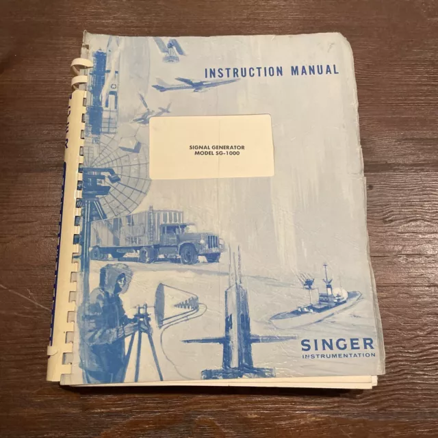 Singer Model SG-1000 Signal Generator Instruction Manual 110-5093