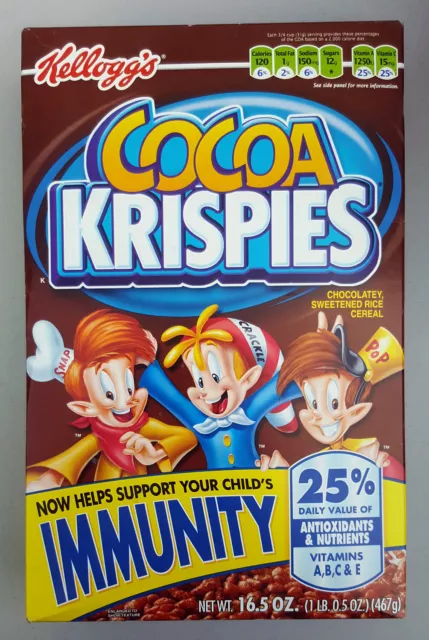 VINTAGE CONTROVERSIAL COCOA Krispies Cereal Box Unopened Helps Support ...