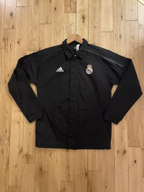 Adidas Real Madrid Woven Anthem Jacket 2017-18 Black Men’s Size Small