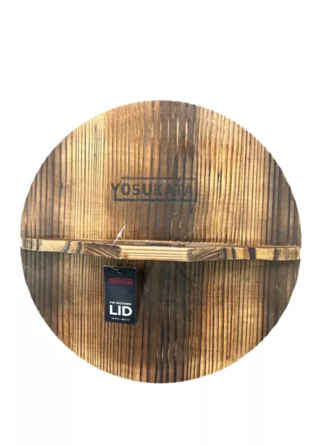Cast Iron Wok Cover - Premium Wok Cover 14 inch Pan Lid- Wooden Wok Lid with