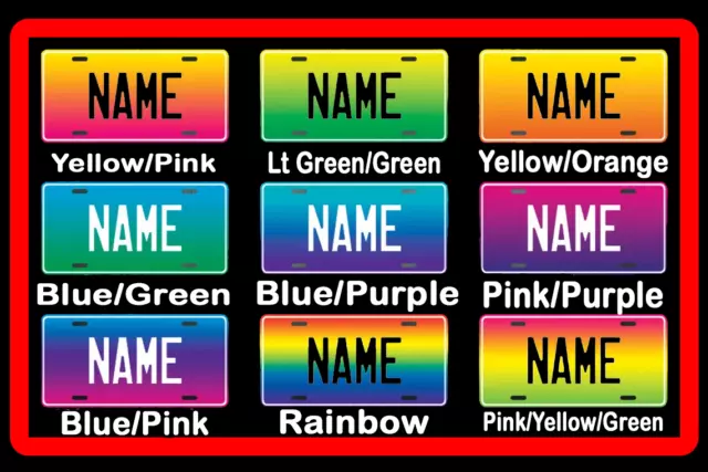 Personalized License Plate Personalize Add Your Own Text And Pick Color 2