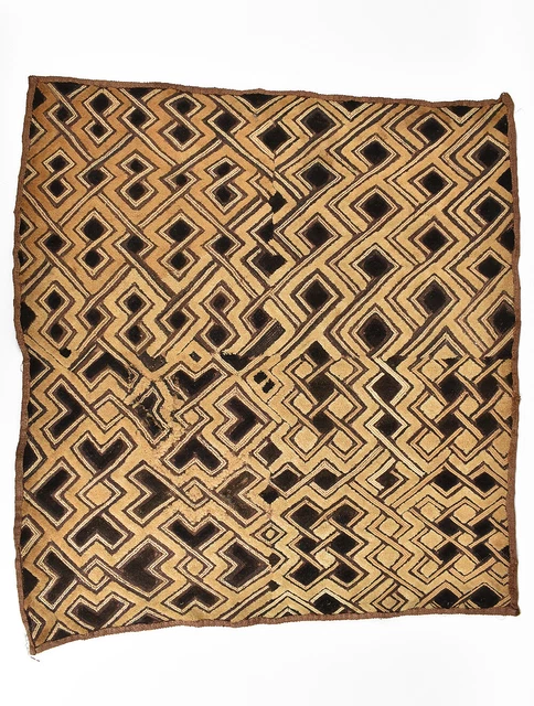 Arte africano rectángulo Kuba textil Raffia del Congo