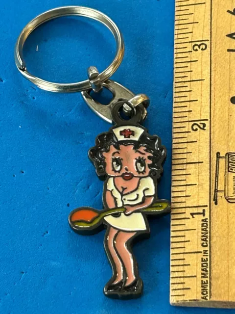 Keychain Betty Boop Nurse with spoon medecine