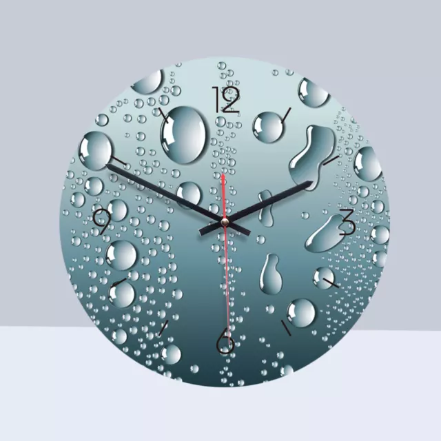 1pc Vintage Acrylic Wall Clock European Style Art Water Drop Pattern Decorative