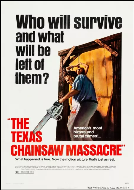 TEXAS CHAINSAW MASSACRE HORROR MOVIE POSTER Classic Greatest Cinema Art Print A4