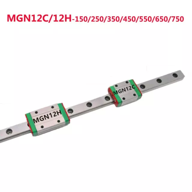 1PC MGN12 Linear Rail Guide 12mm 100-1200mm 1PC Block Carriage MGN12C MGN12H