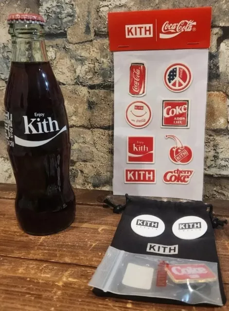 KITH x Coca Cola Puff Leather sticker set/Kith Coke Pin 2017 & 2014 Kith Coke