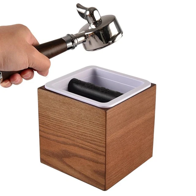 Coffee Knock Box Espresso Grounds Container with Detachable Knock Bar Espresso