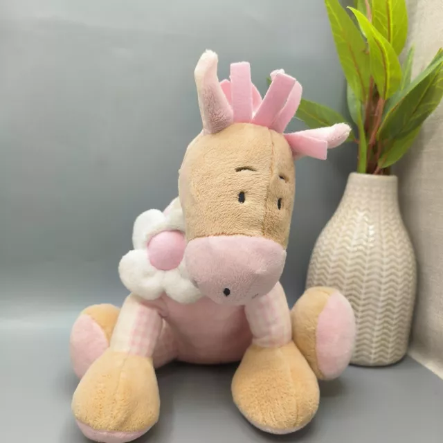 Jellycat Gelee Kätzchen musikalisches Pferd Stofftier Gingham rosa Hier kommt die Sonne