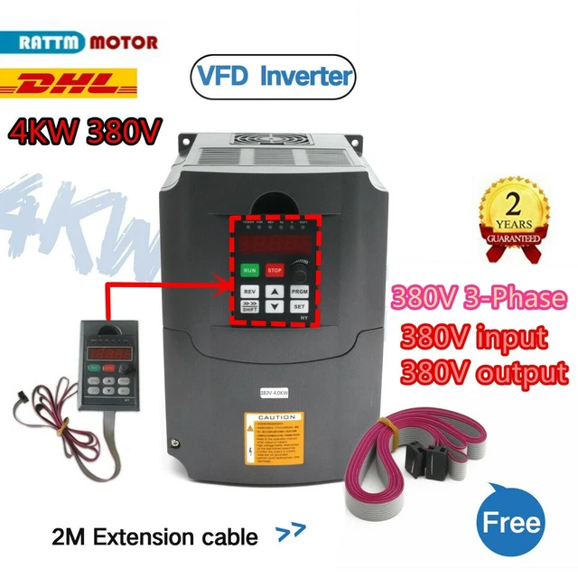 VARIABLE FREQUENCY DRIVE 3KW VFD Inverter Frequency Converter High ...