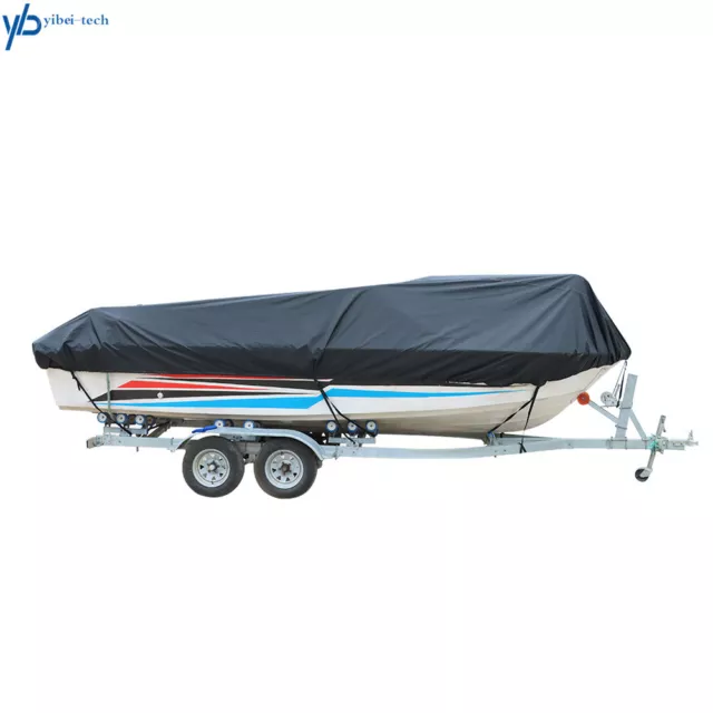 1PC Waterproof Trailerable Boat Cover Fishing V-Hull Tri-Hull Runabout Unused