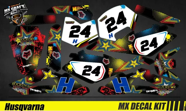 Kit Déco Moto pour / Mx Decal Kit for Husqvarna FC/TC - Rockstar H&H