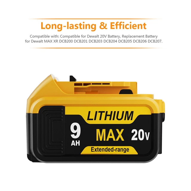 Batterie 18V 5.5Ah Pour Outils DeWalt - Compatible DCB200, DCB204, Etc.