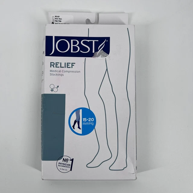 Alivio de compresión JOBST hasta la rodilla, punta abierta 15-20 mmHg unisex beige mediano