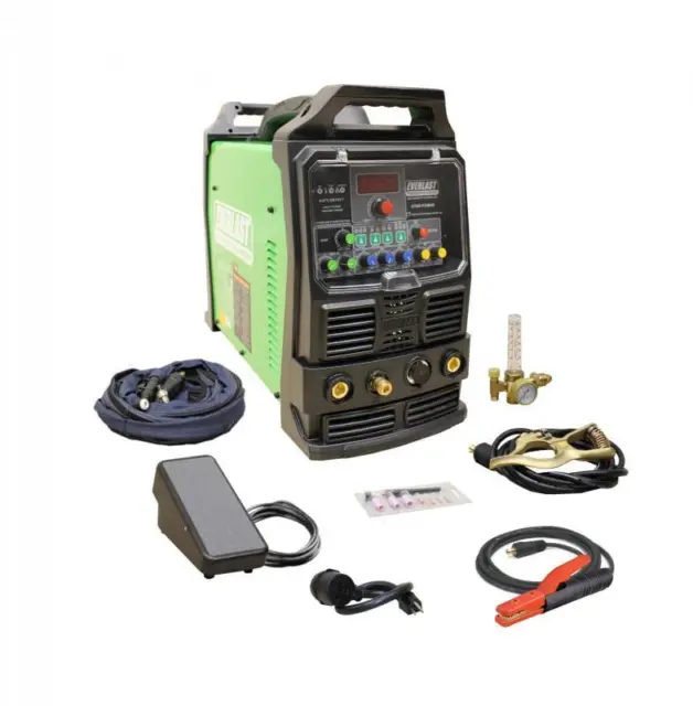 PowerTIG 200DV GTAW-P 110/220v 200AMP ACDC TIG STICK PULSE WELDER EVERLAST