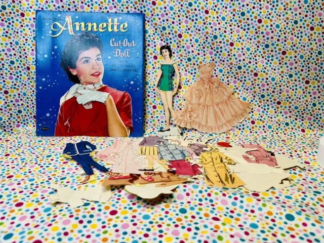 Disney Paper Dolls 1960 Whitman Annette #1971 Cut Original